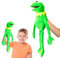 Handpuppe Frosch, Frog Handpuppe 60 cm, Plüsch Frosch Handpuppen für Kinder, Frog Plüschtier, Kuscheltier mit beweglichem Mund, Tierhandpuppe für Puppentheater und Lernspiel, Grün