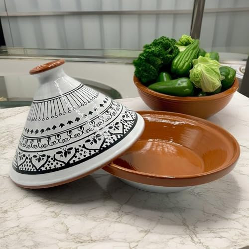 Tajine in Terracotta XL 32cm – Autentica Pentola Etnica Marocchina/Tunisina con Ebook Gratuito 1504251002