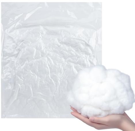 Homewit Füllwatte 250g, Füllmaterial Watte aus 100% Polyester Hochwertige Hochflauschig Füllwatte für Kuscheltiere, Kissen, DIY Projekte, 95°C Waschbar