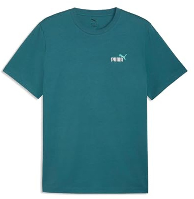 Puma Unisex 2 Color Small No. 1 Logo Tees, Emerald Ice, 4XL EU