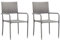 Youuihom Garten-Essstühle 2 STK. Stapelbar Grau Polyrattan Garden Chair Gartenstühle Gartenstuhl Loungesessel Outdoor für Strand Garten Camping Balkon