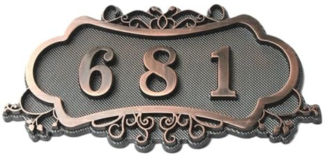 Numero de Maison Exterieur,Plaque Numero Maison Numéro de maison, panneau de porte, numéro de porte sur mesure, 3 à 4 chiffres, plaque de porte numérique Uso apto para appartement, maison, hôtel, Vill