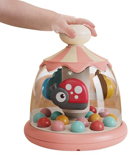 Buntes -Spielzeug – 10 Zoll Push-Spin-rotierendes Musikspielzeug, Interaktive Lernaktivität | Handkraft Und Entwicklung Für Kleinkinder, Vorschulkinder, Unterhaltsames Lernspiel