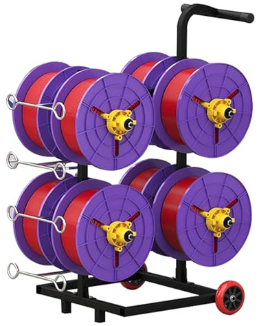 Electrical Wire Spool Rack with Wheels, Cable Dispenser Cart Multiple Axle Cable Caddy, Wire Spinner Unroller & Dispenser for Electricians