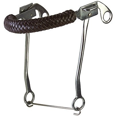 Aime Imports Western CP Braided Latigo Leather Nose Hackamore