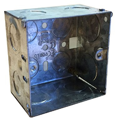 Single Metal Back Box Depth 47mm Flush Wall Pattress Shower Spur Electrical Etc