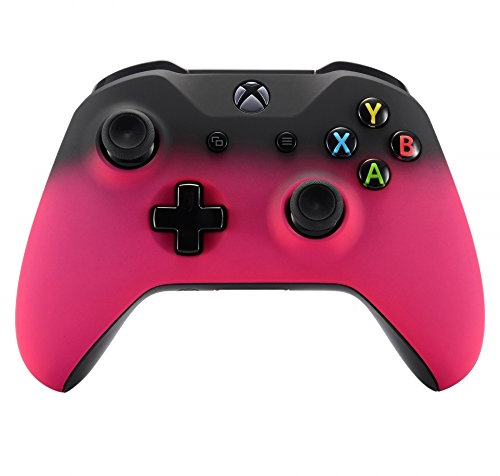 eXtremeRate Carcasa para Xbox One S/X Accesorios Protectora Suave al Tacto Placa Frontal Funda Delantera Kit de reemplazo Cubierta Shell para Xbox One X S Control-Model 1708 (Sombra Rosa)