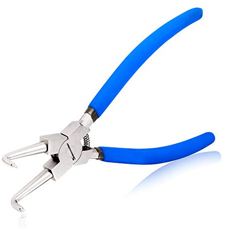 SPEEDWOX 9 Inches Internal Snap Ring Pliers 90 Degree Bent Jaw Retainer Ring Pliers Retaining Ring Pliers (Tip Diameter 0.09) C Clip Pliers Precision Circlip Pliers Ring Clip Removal Tool