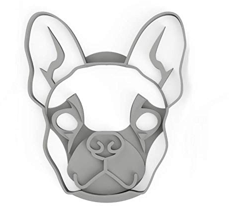 3DREAMS Keksausstecher Frenchy Hunde Ausstecher Mops und Lesezeichen French Bulldog und Mops Ausstecher Weihnachten (Frenchy Face Groß)