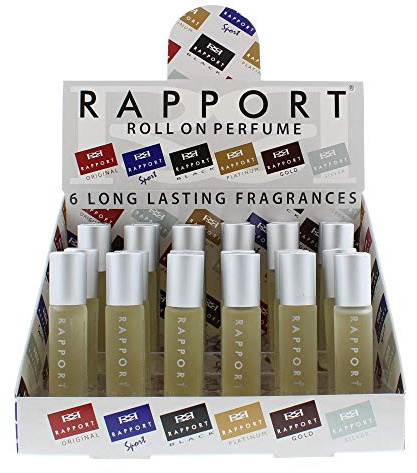 Eden Classic Rapport Silver 10ml Roll On Perfume Display Unit 24pcs