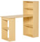 HOMCOM Scrivania Computer con Libreria Salvaspazio, Tavolo da Pranzo Porta PC per Ufficio e Studio in Truciolato 120x55x120 cm, color Legno