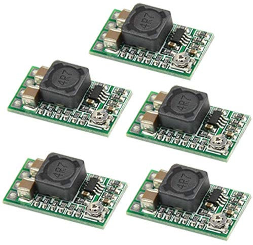 WMYCONGCONG Lot de 5 mini convertisseur DC-DC buck Module d'abaissement de puissance réglable 3A 4 V 12 V 24 V vers 5 V