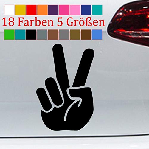 generisch Peace Hand Aufkleber Frieden Liebe Auto Style Tuning Freunde Shocker JDM S-XXL