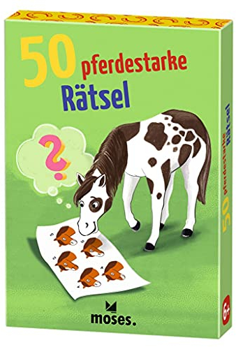 moses. 50 pferdestarke Rätsel, lustiges Rätselspiel über Pferde, Ponys und Co, Rätselspaß für Pferdefreunde ab 6 Jahren, Yellow
