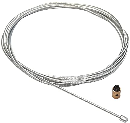 cyclingcolors cavo acceleratore Ø3x3MM Ø1.2MM 2.50M + serrafilo serracavo Ø5x6mm filo compatibile con Dellorto carburatore minimoto moto ciclomotore scooter