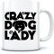 Crazy Dog Lady - Mug for Tea Coffee - Pet Dog Owner Doggy Mum Puppy One Size White