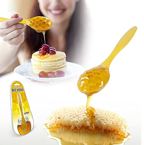 CKB LTD Bee Home Cuillère à sirop de miel pour sirop d'érable, chocolat fondu, design hexagonal en nid d'abeille