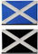 Zcketo United Kingdom Scotland Scottish Patch Hook and Loop Embroidered National Emblem Patch for Football Work Team Clothes Jersey Backpack Caps Travel Tactical -2 Pack Black & Blue