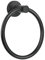Schwarzer Handtuchring, Handtuchhalter für Badezimmer, Wandmontage, Badezimmer-Handtuchhalter, Badezimmer-Zubehör, einfacher runder Handtuchhalter SUS 304 Edelstahl (schwarz)