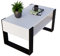 Couchtisch KARO rechteckiger Kaffeetisch aus Holz Modern Teetisch 95 x 53,6 x 45cm massiv und stabil (Weiss/Schwarz), 0012