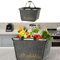 Einkaufskorb Alltagsheldin │hellgrau Aluminium 48x28x29cm Filz │ Korb Tragekorb Shopper (1 x Einkaufskorb hellgrau)