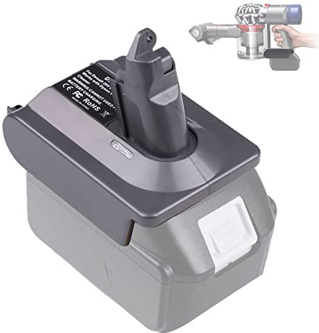 BTRUI for Dyson V6 battery adapter for Makita 18V Lithium Battery to for Dyson V6 Absolute/Motohead/Animal+Fluffy/Mattress/DC58 DC59 DC61 DC62 SV04 SV09 Vacuum Converter (MT18V6 adapter only)