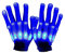 BININBOX LED Handschuh Skeleton Leuchtende Handschuhe Erwachsene Kinder Halloween Weihnachten Geburtstags Party feier verkleiden sich Ornamente (Blau, Erwachsener XL)