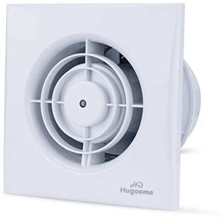 Extractor de aire 150 mm 18 W 320 m³/h con válvula antirretorno, montaje en ventana y pared Ventilador para cocina, baño, invernadero, garaje -6 pulgadas