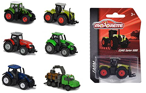 Majorette 212057400SDN - Landwirtschaftliche Fahrzeuge aus Metall mit Freilauf und Lenkanlage, 7 cm, Ab 3 Jahren, Erhältlich in verschiedenen Modellen und Farben, Zufällige Auswahl