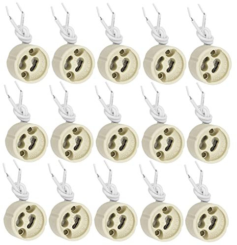 JINXIAN Lot de 20 supports de lampe - Connecteur de base pour ampoules LED GU10 - Ampoules halogènes