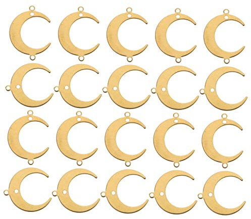 COHEALI 50 Stück Mond-Anhänger Mond-Hänge-Charm Diy-Halsketten-Charms -Charm Schmuckherstellung Charms Zum Basteln Links - Anhänger Verbinder