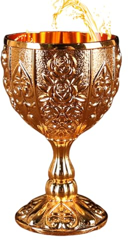 Qumiuu Tasse à Calice, Verre à Calice | Coupe à Calice européenne en Alliage de Zinc de 30 ML | Ornements d'armoire à vin, Cadeau de gobelet pour Mariage au Bar à Domicile, Ornements rétro