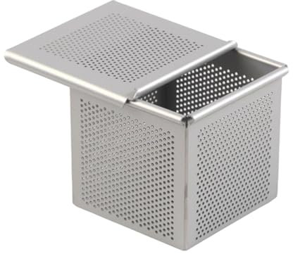 MagiDeal Mini Pullman Loaf Pan Square Mille Feuille Pan with Lid Oven Tray Cake Pan Cookie Pan Aluminum Alloy Puff Pastry Baking Tray, 6x6x6cm