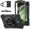 BRAECN Hülle für Galaxy Tab Active 5/Active 3 8 Zoll SM-X300/X306B/T570/T575, Stoßfeste Robuste Tragbare Schutzhülle mit Displayschutz, 360° Drehbare Ständer und Handgurt, Schultergurt, Schwarz