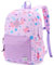 VASCHY Kindergartenrucksack Mädchen, Rucksack Kinder Schulrucksack Vorschulrucksack für Kindergarten Niedlich Kleinkind mit Brustgurt Lila Dinosaurier