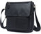 FANDARE Vintage Umhängetasche Leder Herren Herrentasche zum Umhängen Damen Schultertasche Echtes Leder Handgelenktasche Crossbody Bag Arbeitstasche Messenger Bags Geschenk für Männer Schwarz