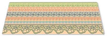 EHOMERY Alfombrilla Raton Escritorio Mouse Pad Antideslizante Patrón Retro Alfombrilla Mesa Gaming Mouse Pad Small para Decorar El Escritorio - 1 Pack [30x80 cm]