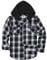 SwissWell Holzfällerhemd Herren Hemd Kariert Langarm Hemdjacke Männer Flanellhemd mit Kapuze Outdoor Holzfäller Jacke Schwarz L