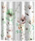 volumoon Tenda da Doccia Fiori ad Acquerello, Impermeabile Antimuffa Lavabile, con 12 Ganci Gratuiti, Stampa Digitale, Cespuglio di Fiori, 180L x 180A cm (1 Pannelli), Disegno Floreale, Bagno