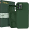 EYDELE Quadruple Protection pour iPhone 12 Pro Max - Case Rigide | Doublure Microfibre | Revêtement Silicone & Anti Traces de Doigts - Cover Vert Sapin