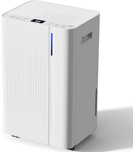 NETTA 20L/Day Compressor Quiet Dehumidifier, Poweful Mould Remover & Laundry Drying with 24-Hour Timer and Sleep Mode for Damp, Mould and Condensation