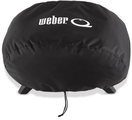 Weber Grillabdeckung für Q1000N/Q1200N, atmungsaktiv, UV- & wasserabweisend, Schutz vor Wind & Wetter - Schwarz (3400851)