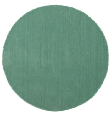carpetfine handgefertigter Wollteppich Gabbeh Lola Rund Türkis Ø 120 cm Weich, Hochwertig, Zeitlos | Runder Teppich für Gemütlichkeit & Eleganz im Wohnzimmer, Schlafzimmer und Diele