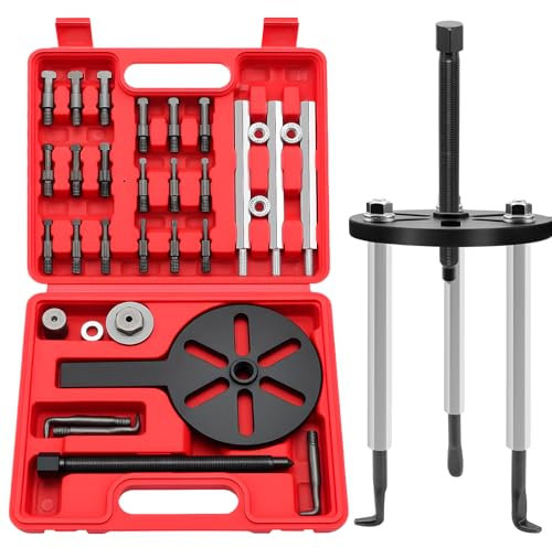 KAOLALI Juego de Extractor de rodamientos 21 en 1, Herramienta para rodamientos de Rueda, Herramienta de extracción, Herramienta Multifuncional de extracción de rodamientos con Pinzas en 6 tamaños