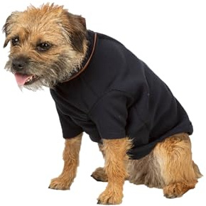 Fleece Dog Jumper Full Zip Pet Puppy Coat UK Made Dog Clothes 4 Colours (Navy, XL)