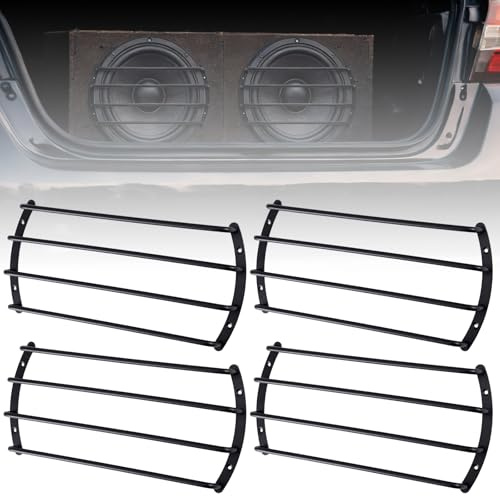 Datanly 12 Speaker Grill - 4 Pack Metal 12 Inch Speaker Subwoofer Grill Cover 4 Bars for Car Bar Grille Audio