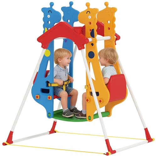 AIYAPLAY Balançoire pour Enfants 3-5 Ans 30 Kg Multicolore