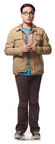 Star Cutouts SC619 The Big Bang Theory Leonard Hofstadter Lifesize Cardboard Cutout – Sitcom Gift, Nerd Culture Party Décor & Fan Display