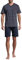 Götzburg Herren Shorty, Kurzarm, Baumwolle, Single Jersey, Navy, kariert 50