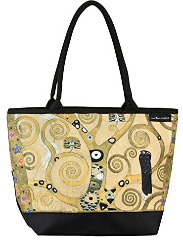 VON LILIENFELD Cabas Besace Gustav Klimt L'arbre de vie Sac Bandoulière Spacieux Sacs Portés Èpaule Cabas Décontractés Art